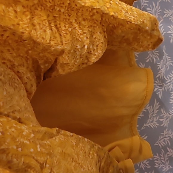 Old Navy Mustard Print V- Neck Sundress - Medium - Picture 5 of 8